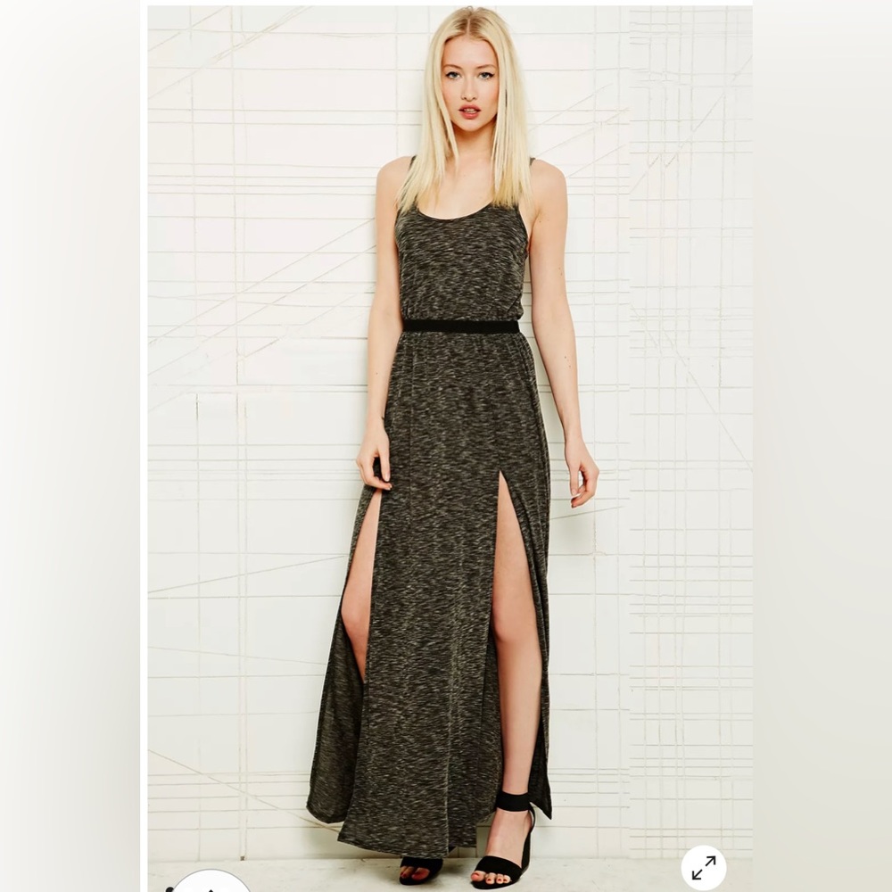 Silence + Noise Double-Slit Maxi Dress green size small - Picture 4 of 10